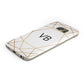 Personalised Initials White Gold Geometric Samsung Galaxy Case Bottom Cutout