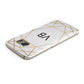 Personalised Initials White Gold Geometric Samsung Galaxy Case Top Cutout