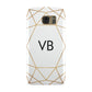 Personalised Initials White Gold Geometric Samsung Galaxy Case