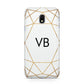 Personalised Initials White Gold Geometric Samsung Galaxy J3 2017 Case