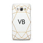 Personalised Initials White Gold Geometric Samsung Galaxy J5 2016 Case