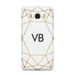 Personalised Initials White Gold Geometric Samsung Galaxy J7 2016 Case on gold phone