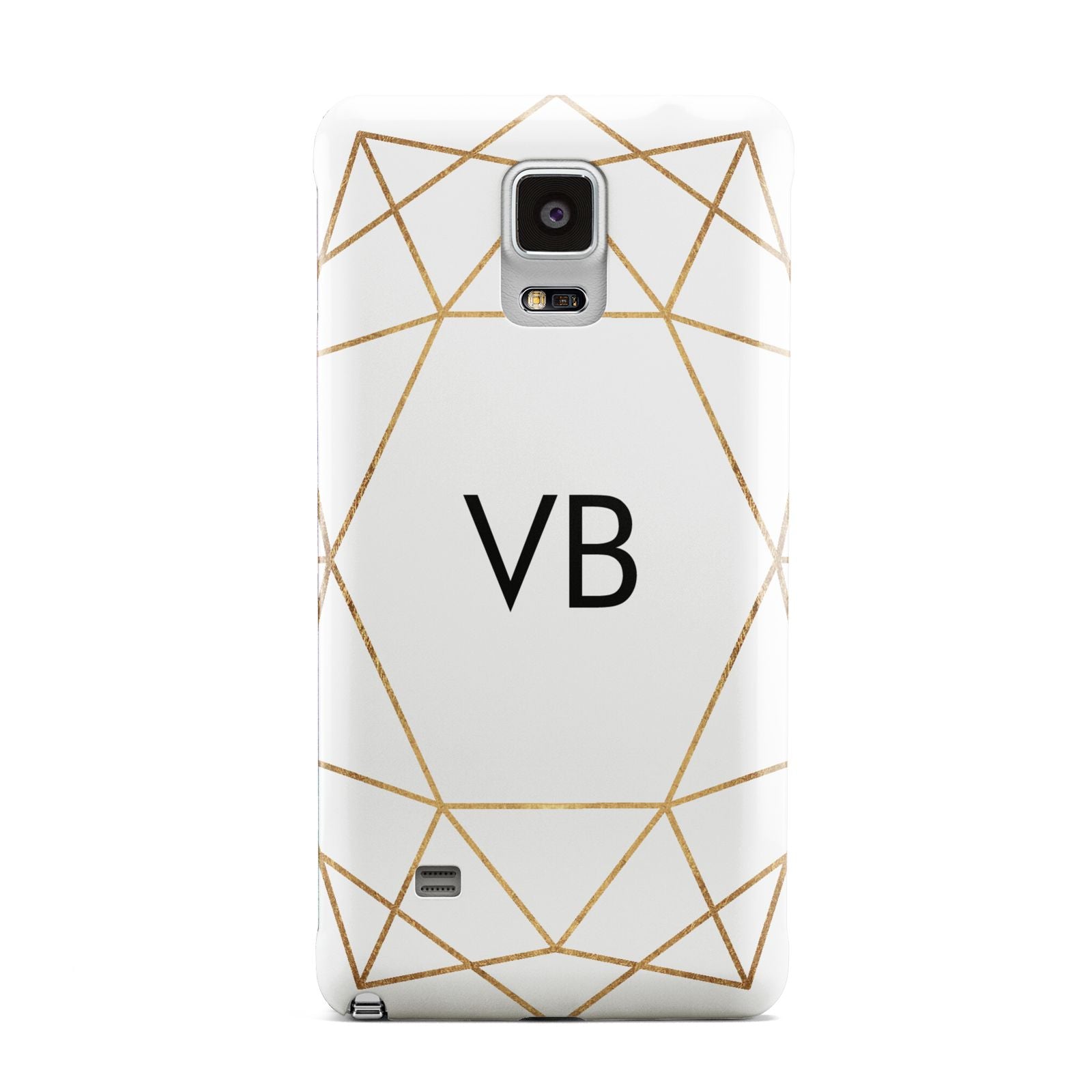 Personalised Initials White Gold Geometric Samsung Galaxy Note 4 Case