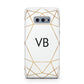 Personalised Initials White Gold Geometric Samsung Galaxy S10E Case