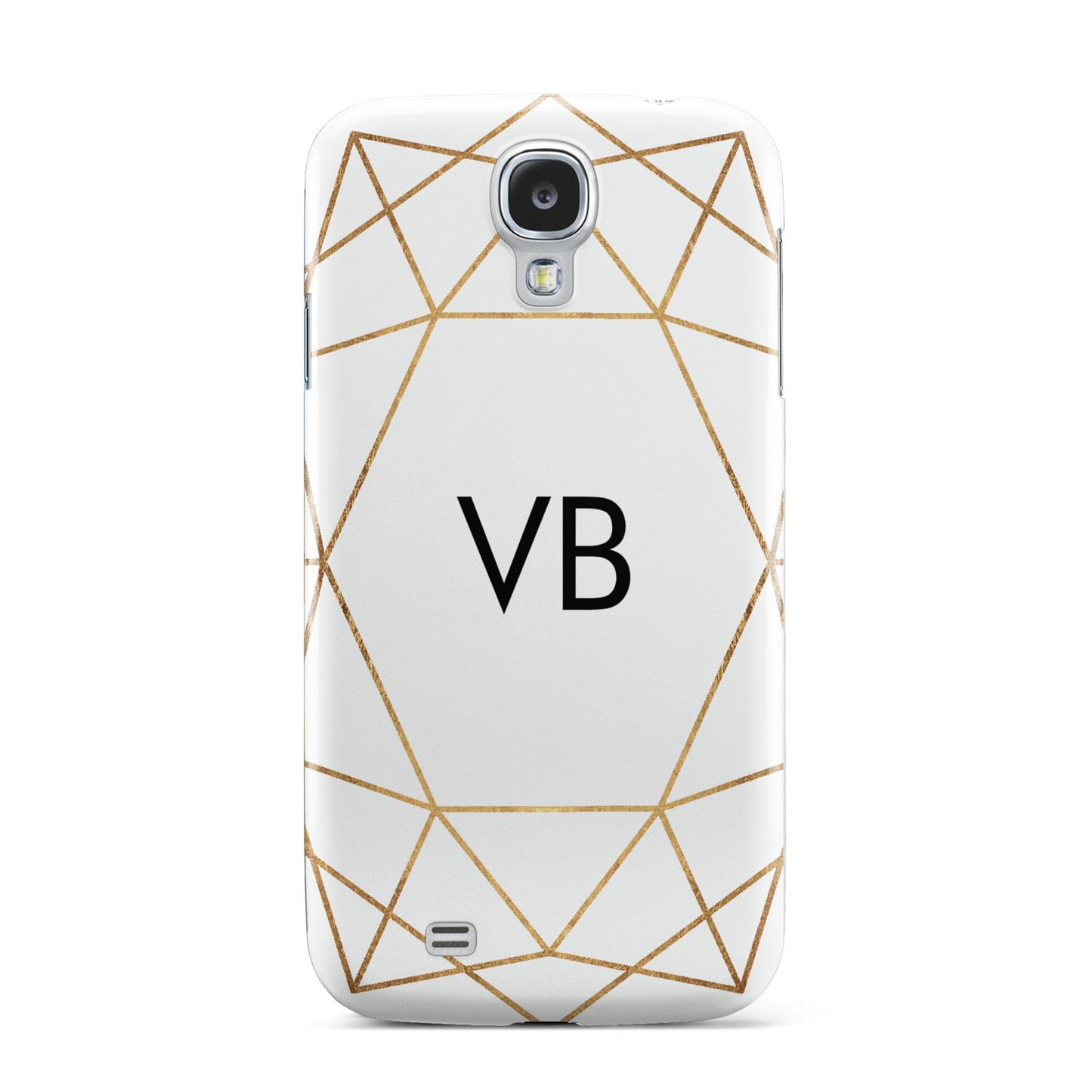 Personalised Initials White Gold Geometric Samsung Galaxy S4 Case