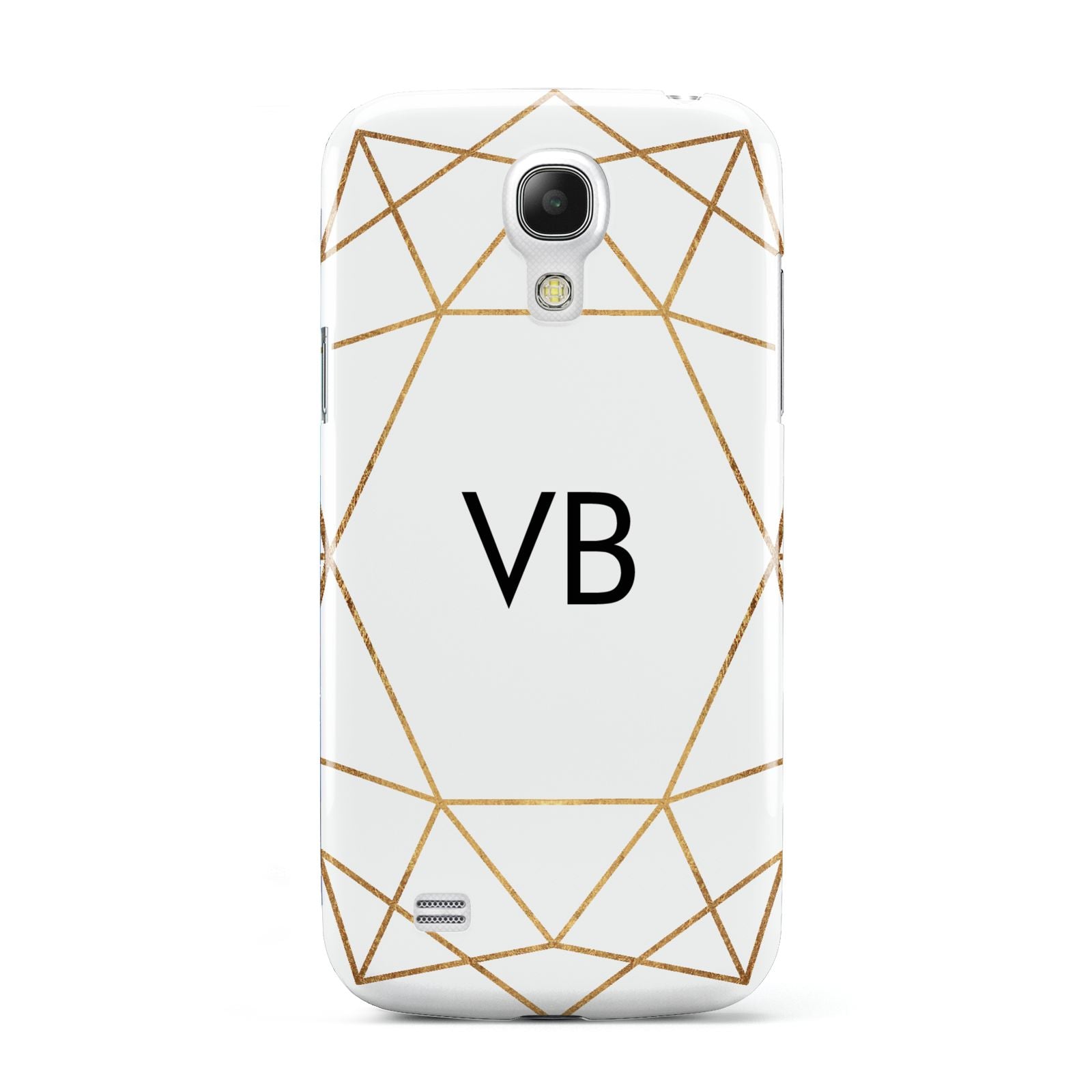 Personalised Initials White Gold Geometric Samsung Galaxy S4 Mini Case