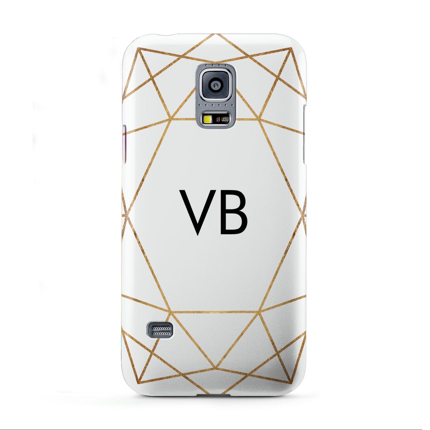 Personalised Initials White Gold Geometric Samsung Galaxy S5 Mini Case