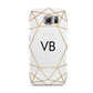 Personalised Initials White Gold Geometric Samsung Galaxy S6 Case