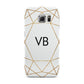 Personalised Initials White Gold Geometric Samsung Galaxy S6 Edge Case