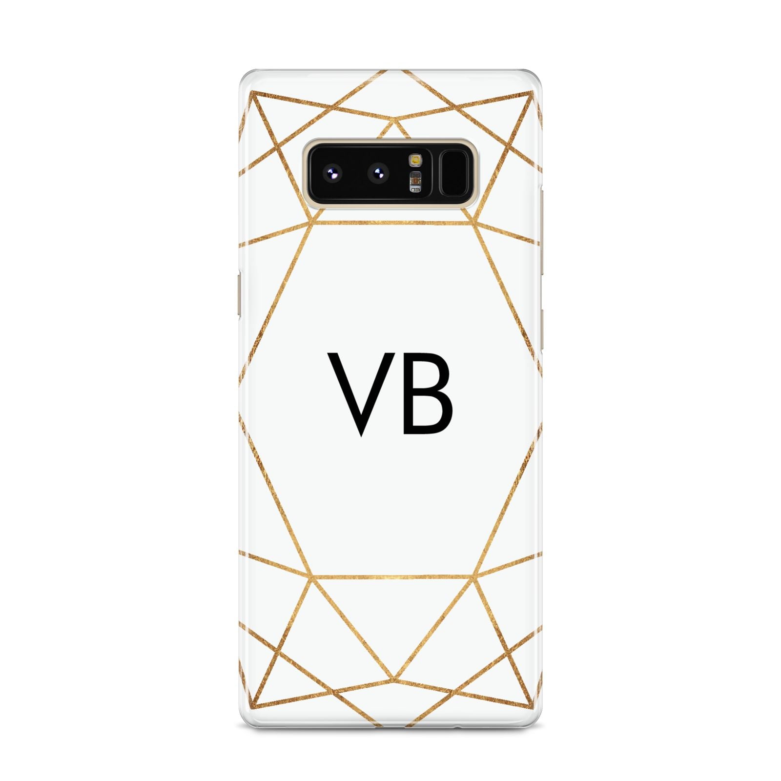 Personalised Initials White Gold Geometric Samsung Galaxy S8 Case