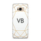 Personalised Initials White Gold Geometric Samsung Galaxy S8 Plus Case