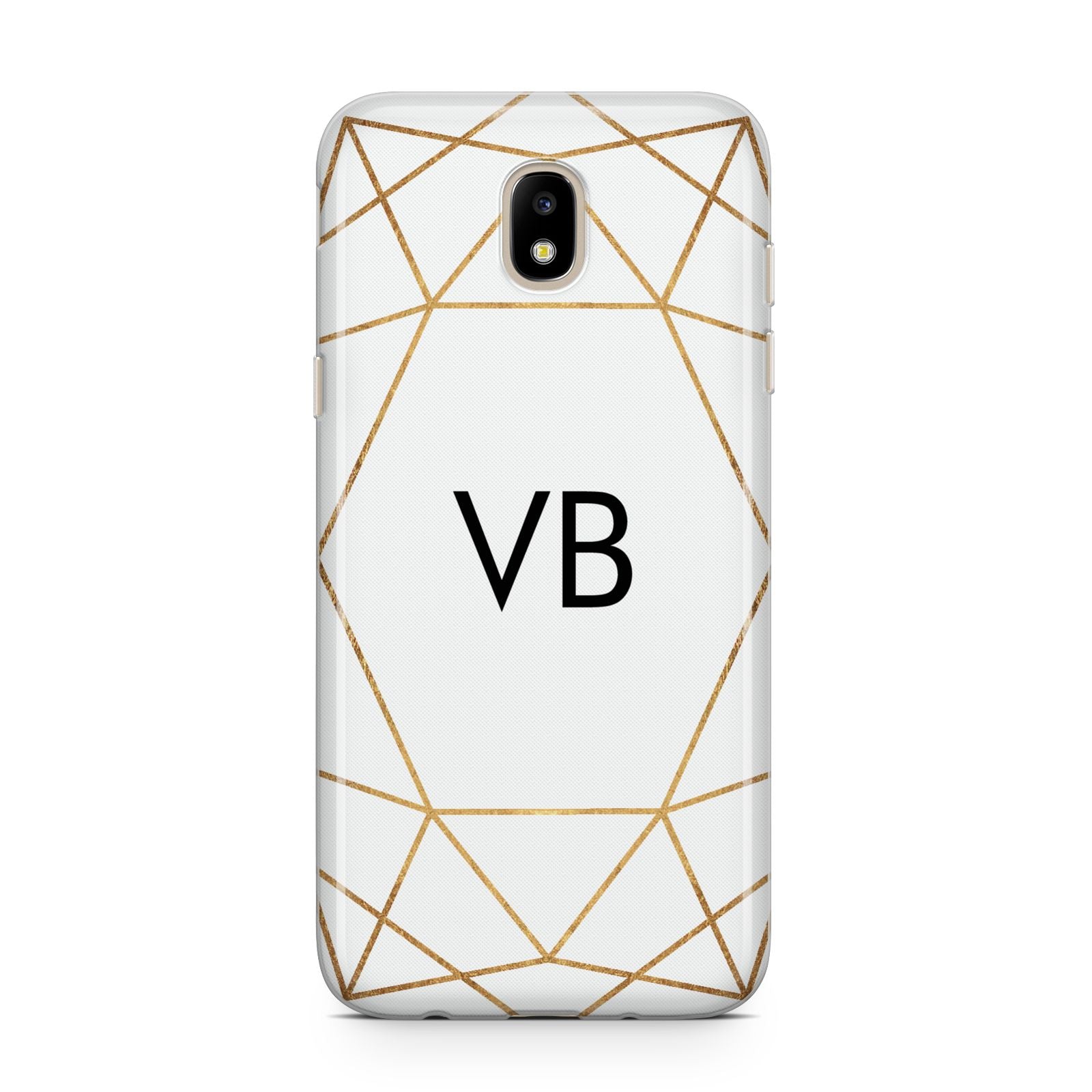 Personalised Initials White Gold Geometric Samsung J5 2017 Case