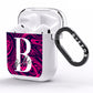 Personalised Ink Marble AirPods Clear Case Side Image