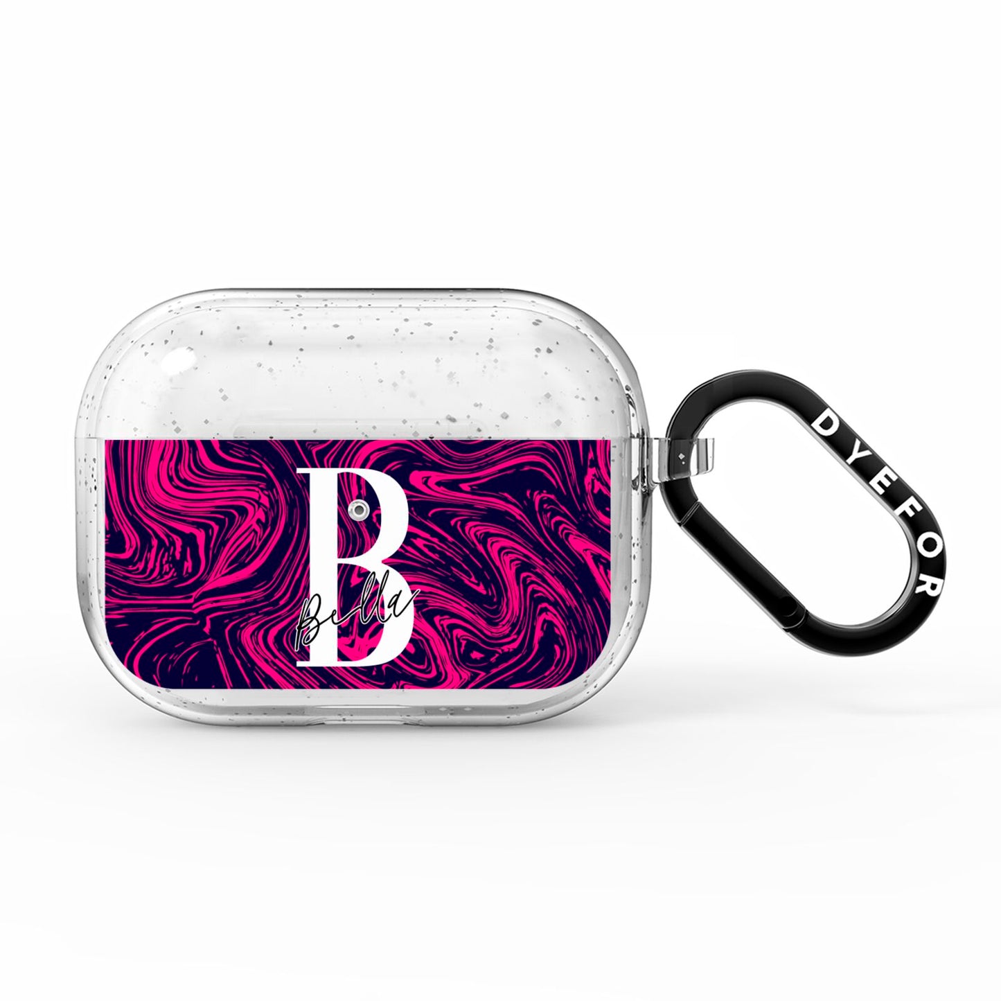 Personalised Ink Marble AirPods Pro Glitter Case