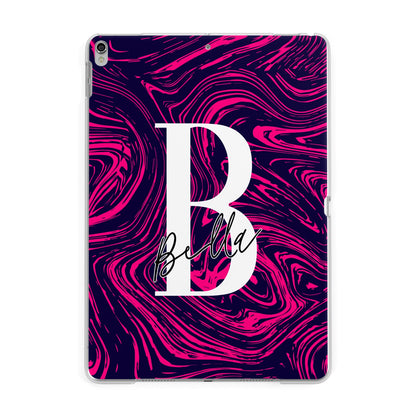 Personalised Ink Marble Apple iPad Silver Case