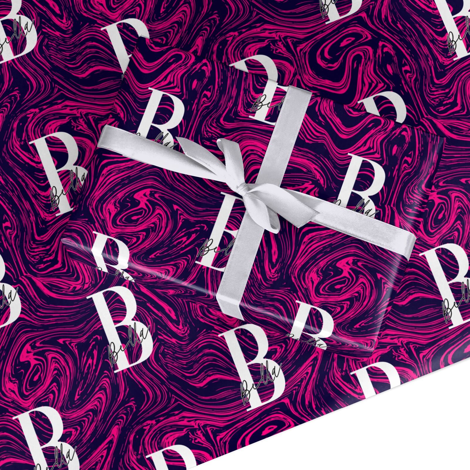 Personalised Ink Marble Custom Wrapping Paper