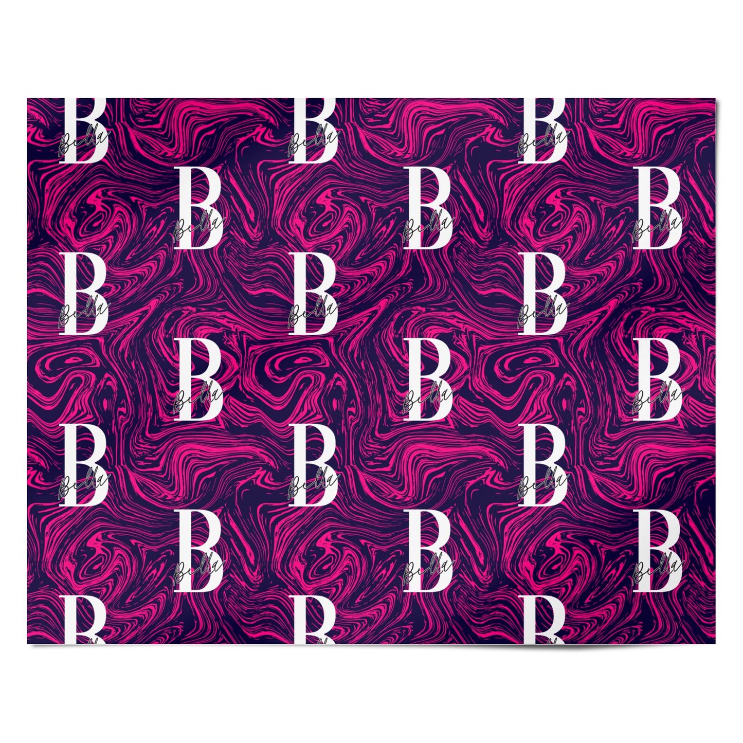 Personalised Ink Marble Personalised Wrapping Paper Alternative