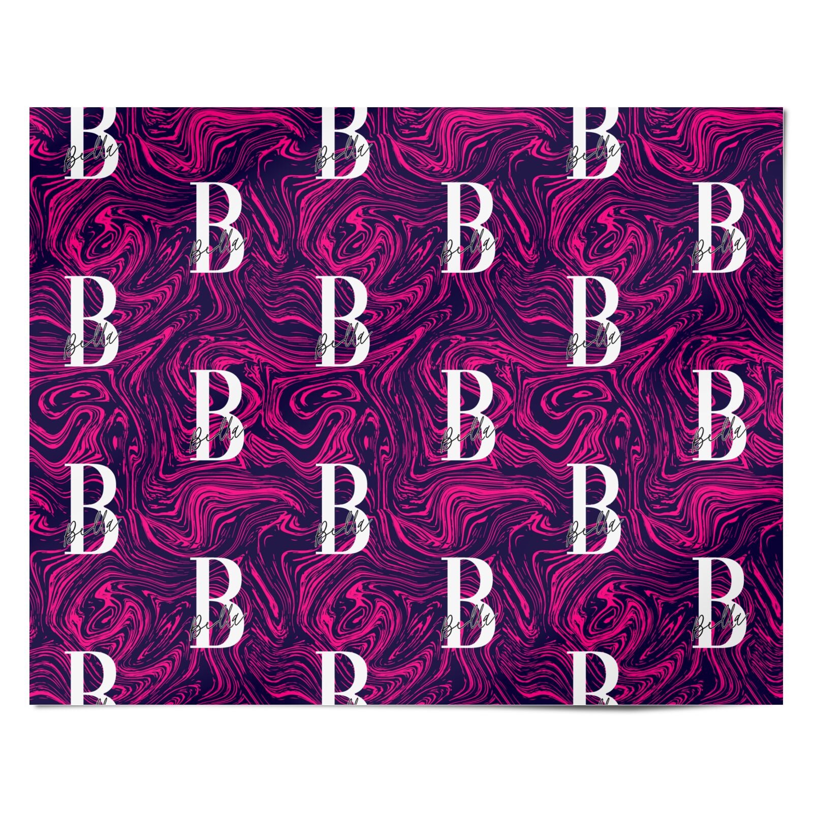 Personalised Ink Marble Personalised Wrapping Paper Alternative