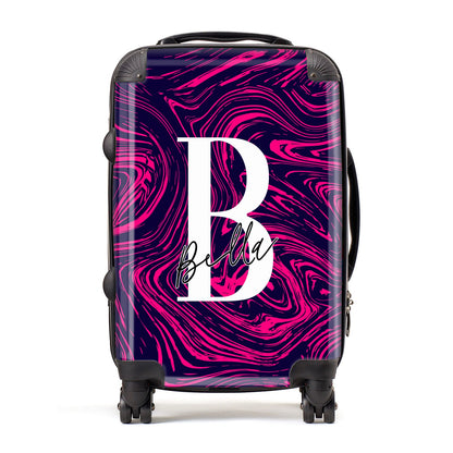 Personalised Ink Marble Suitcase