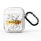 Personalised Ink Splatter Gold AirPods Glitter Case