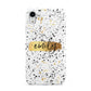 Personalised Ink Splatter Gold Apple iPhone XR White 3D Tough Case