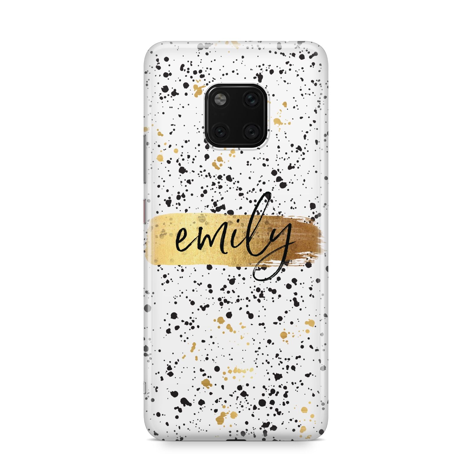 Personalised Ink Splatter Gold Huawei Mate 20 Pro Phone Case