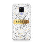 Personalised Ink Splatter Gold Huawei Mate 20X Phone Case