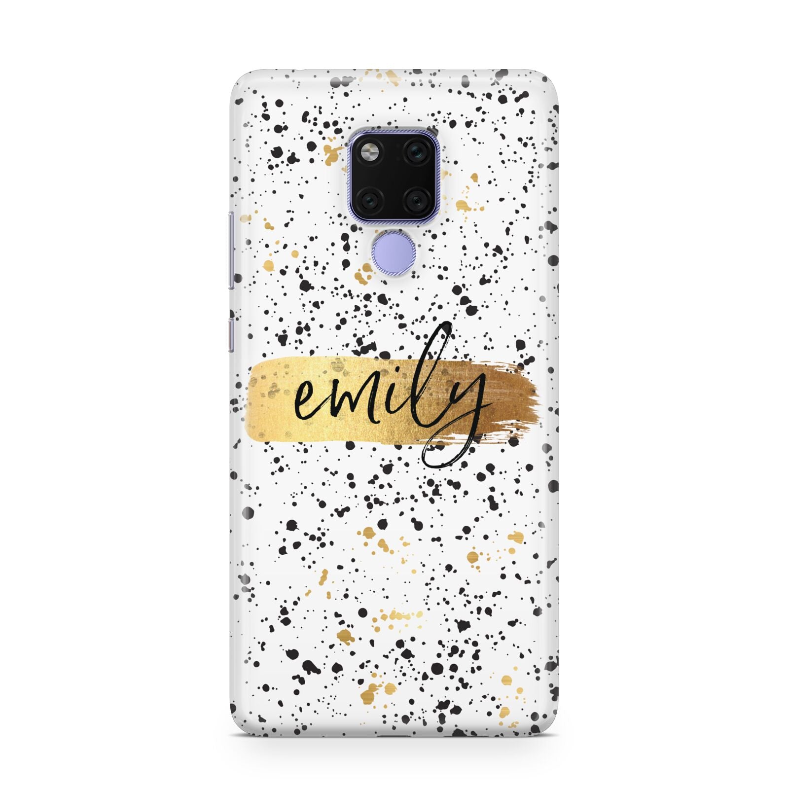Personalised Ink Splatter Gold Huawei Mate 20X Phone Case