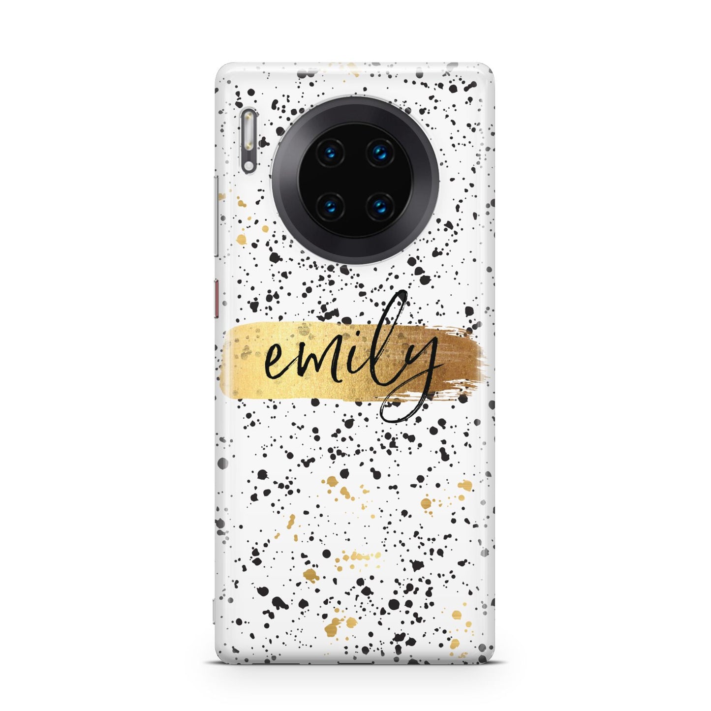 Personalised Ink Splatter Gold Huawei Mate 30 Pro Phone Case