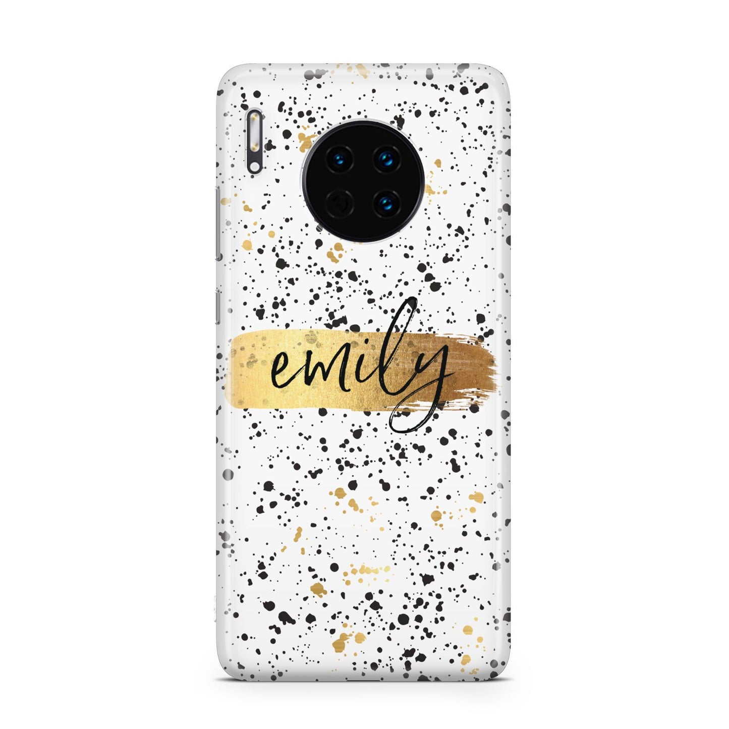 Personalised Ink Splatter Gold Huawei Mate 30