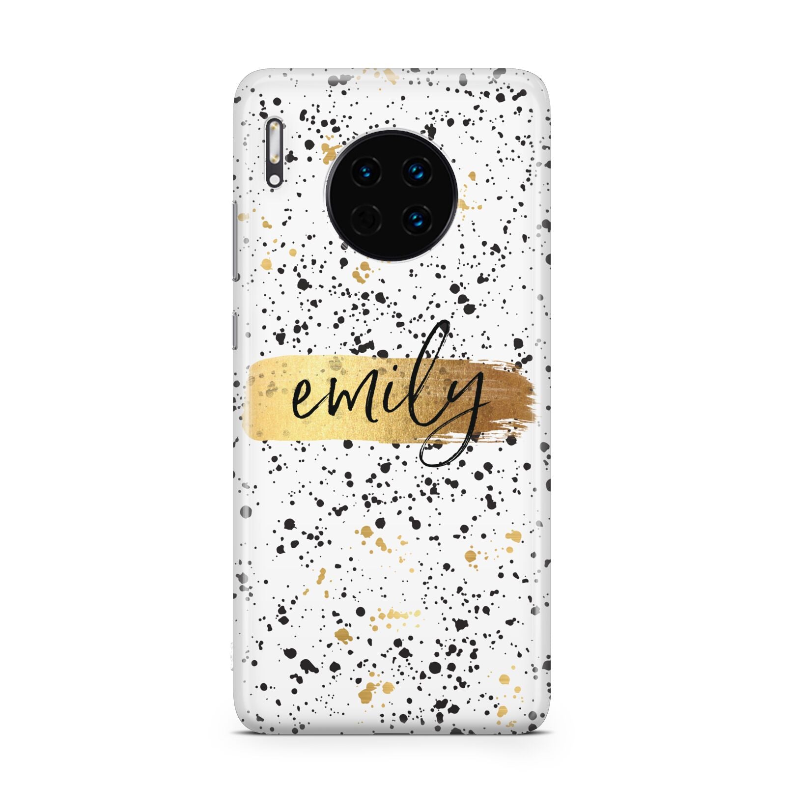 Personalised Ink Splatter Gold Huawei Mate 30