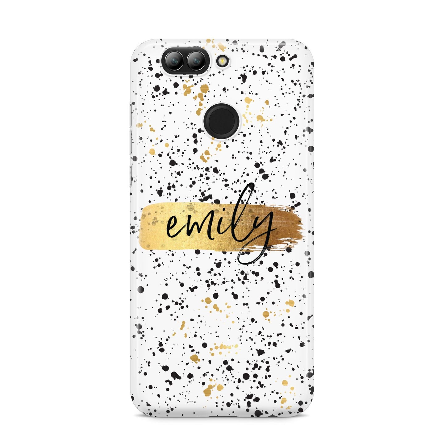 Personalised Ink Splatter Gold Huawei Nova 2s Phone Case