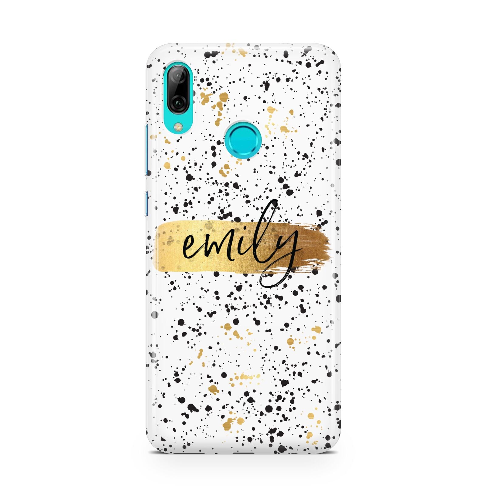 Personalised Ink Splatter Gold Huawei P Smart 2019 Case