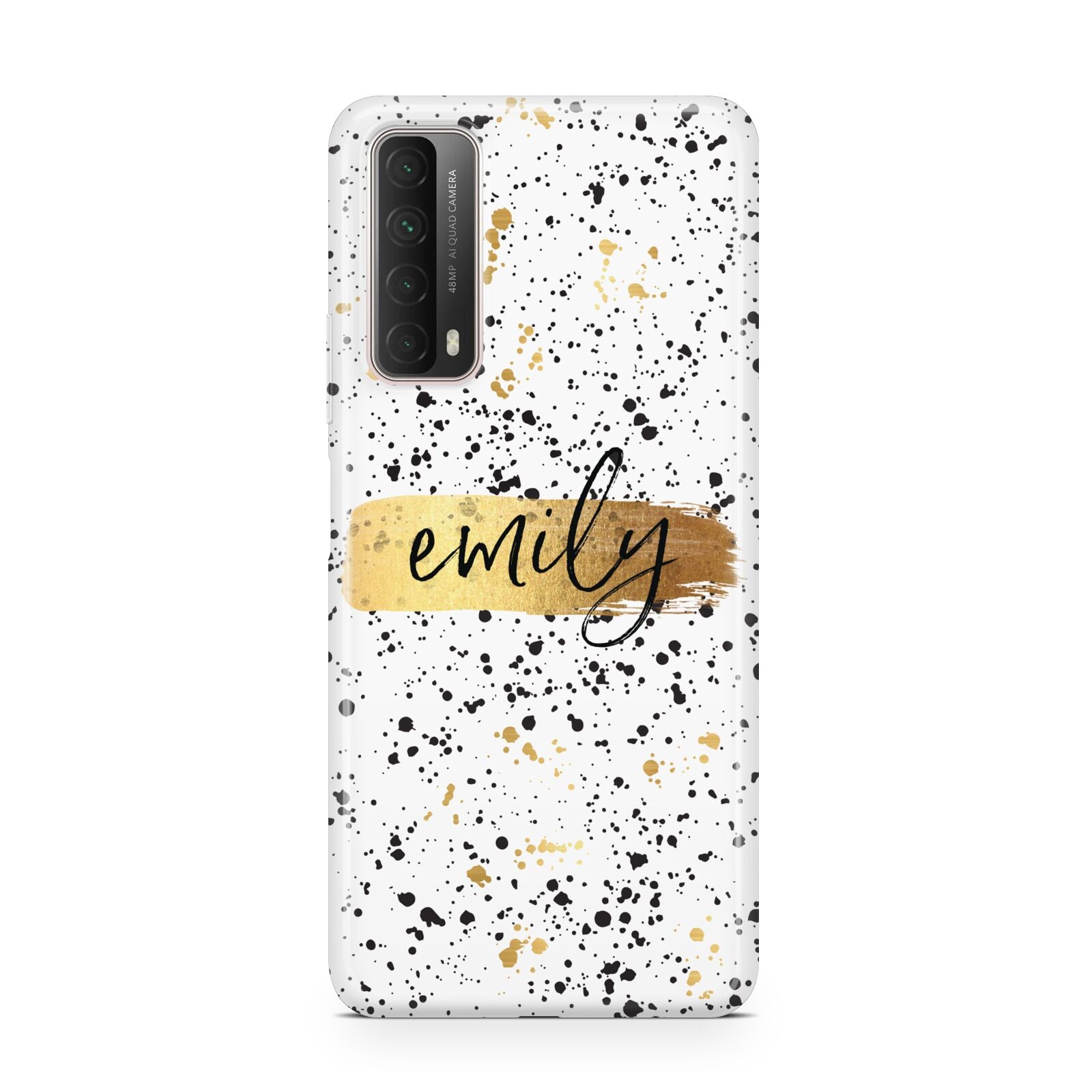 Personalised Ink Splatter Gold Huawei P Smart 2021