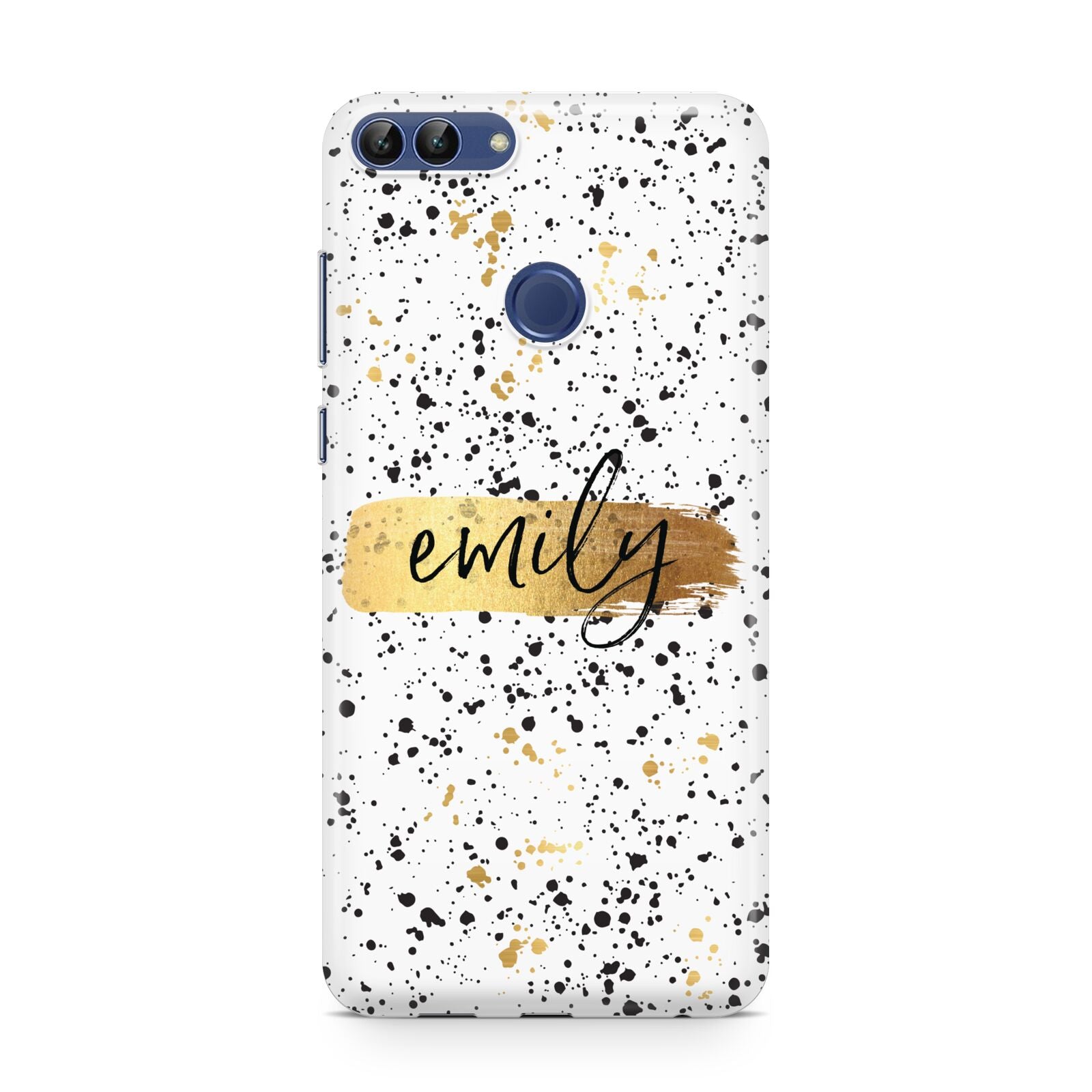 Personalised Ink Splatter Gold Huawei P Smart Case