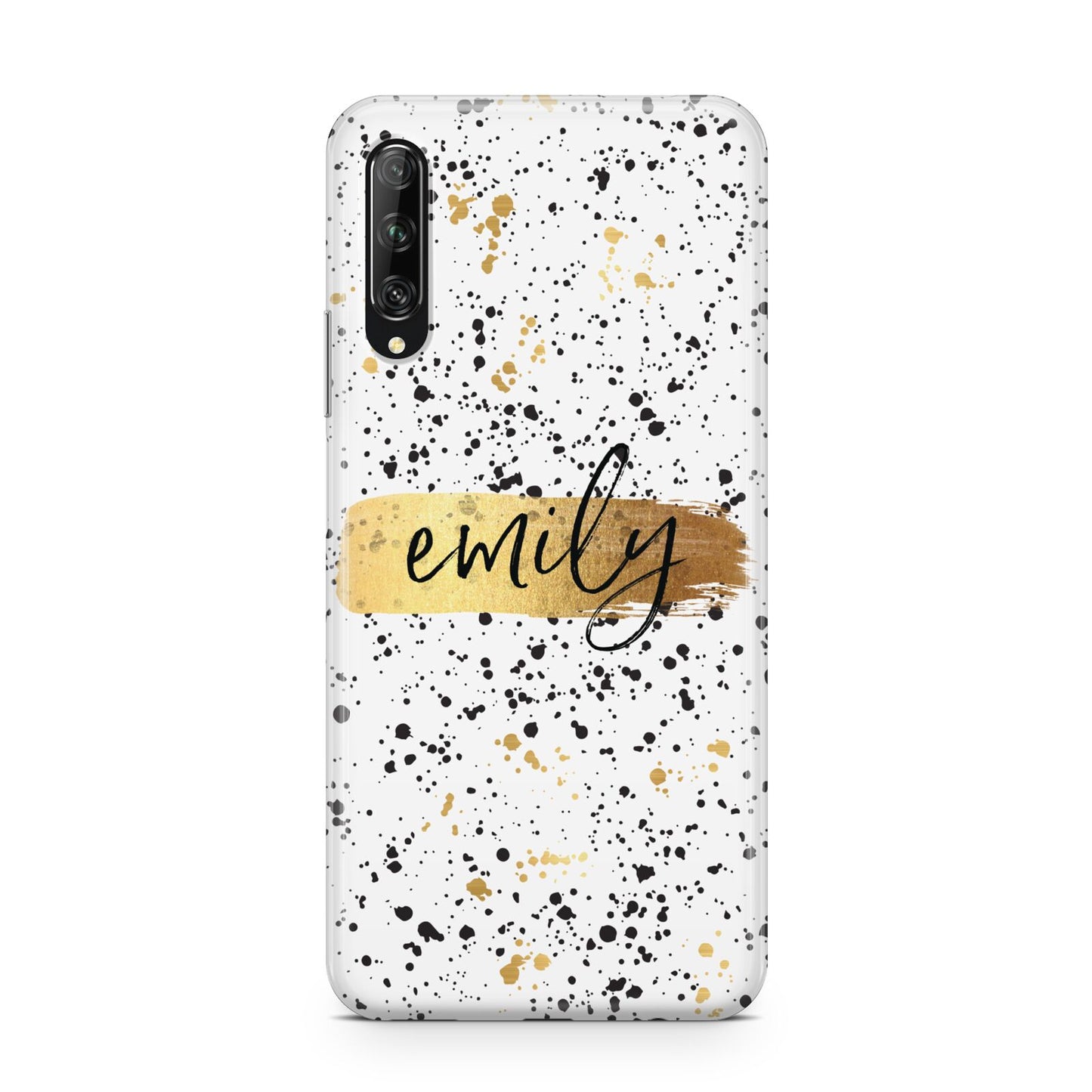 Personalised Ink Splatter Gold Huawei P Smart Pro 2019