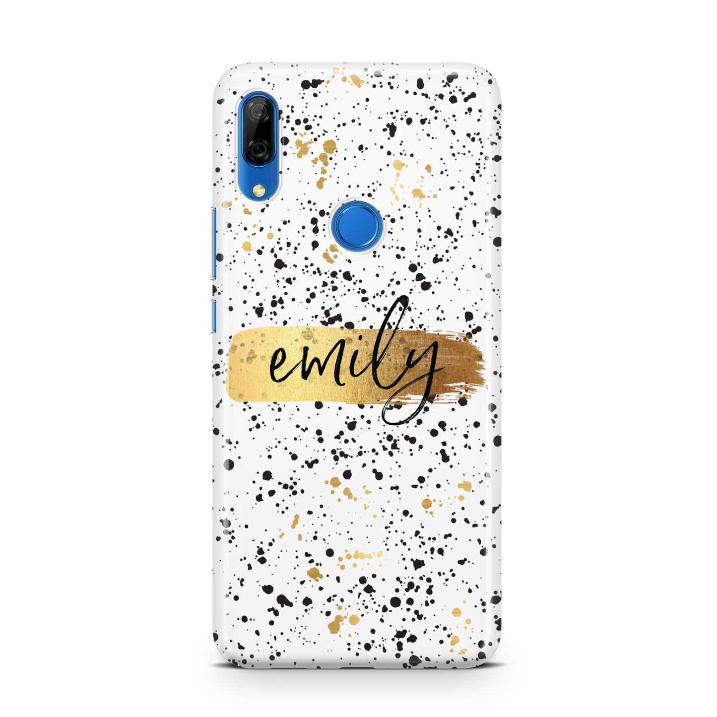 Personalised Ink Splatter Gold Huawei P Smart Z