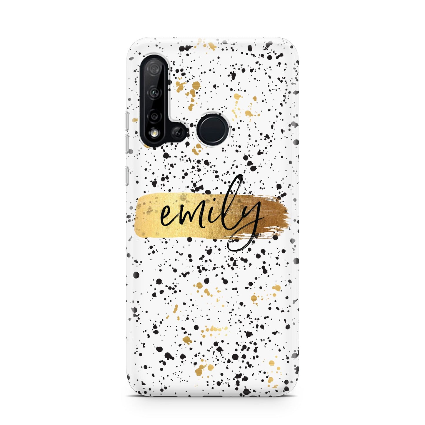 Personalised Ink Splatter Gold Huawei P20 Lite 5G Phone Case
