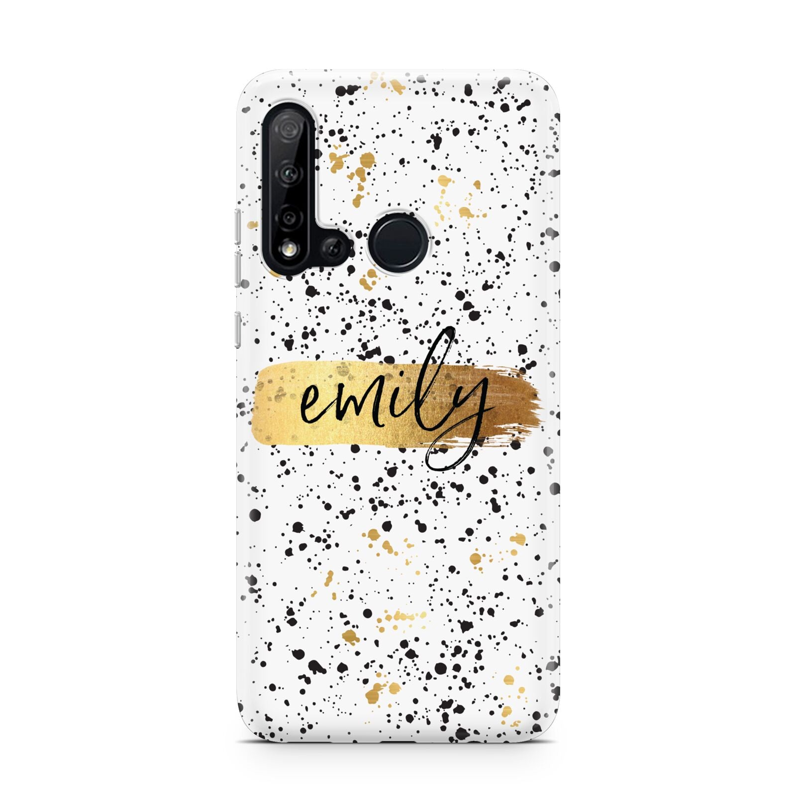 Personalised Ink Splatter Gold Huawei P20 Lite 5G Phone Case