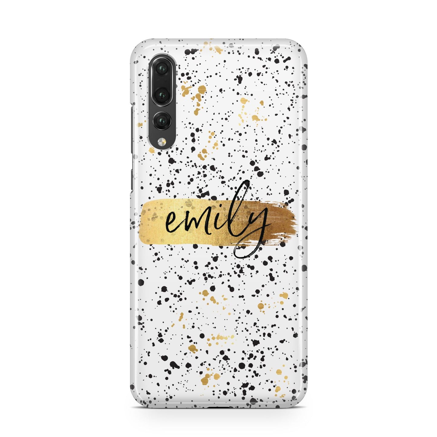 Personalised Ink Splatter Gold Huawei P20 Pro Phone Case