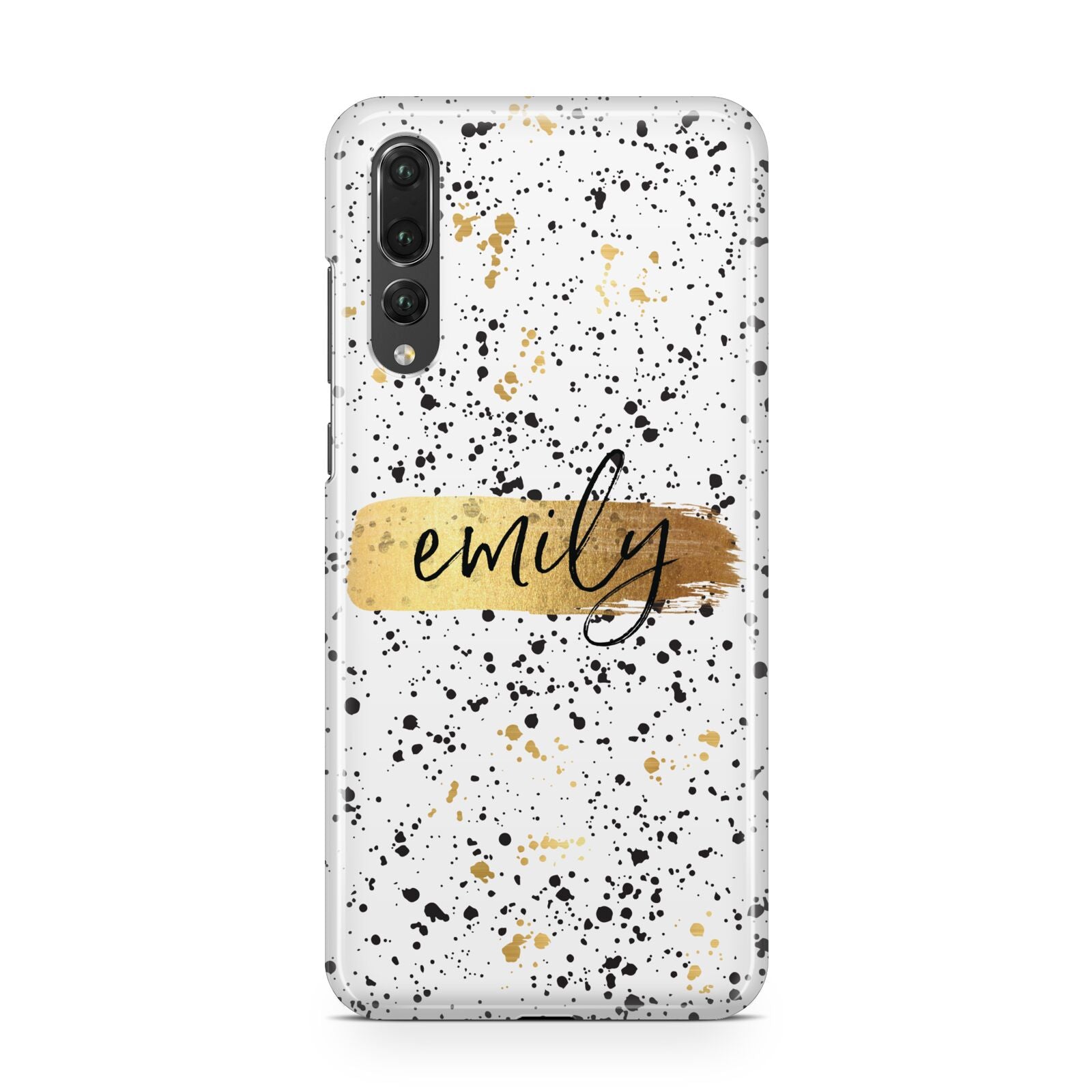Personalised Ink Splatter Gold Huawei P20 Pro Phone Case