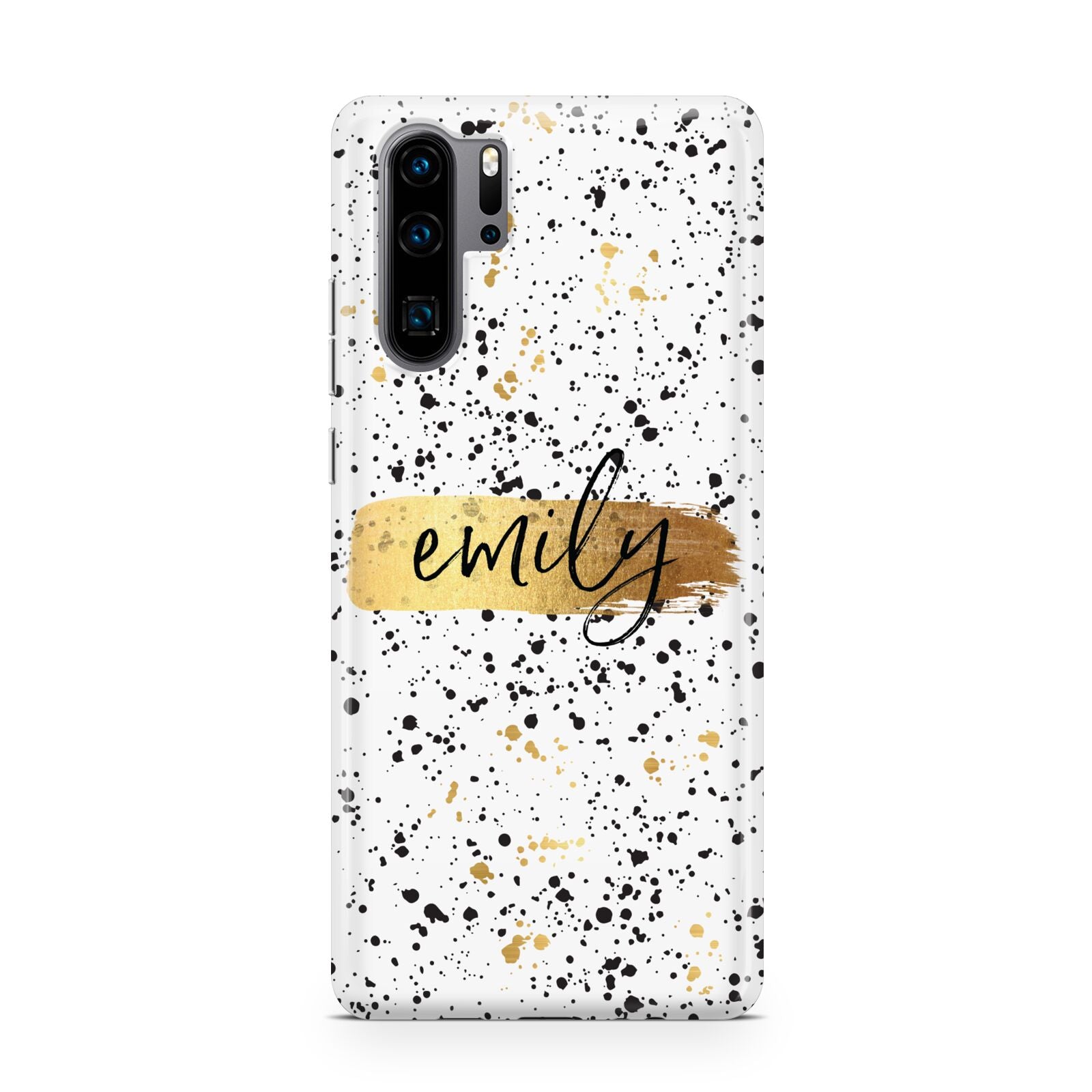 Personalised Ink Splatter Gold Huawei P30 Pro Phone Case