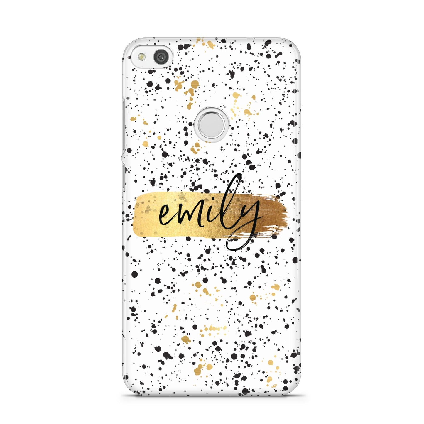 Personalised Ink Splatter Gold Huawei P8 Lite Case