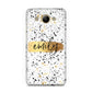 Personalised Ink Splatter Gold Huawei Y3 2017