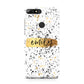 Personalised Ink Splatter Gold Huawei Y7 2018