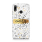 Personalised Ink Splatter Gold Huawei Y7 2019