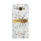 Personalised Ink Splatter Gold Samsung Galaxy A8 Case