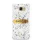 Personalised Ink Splatter Gold Samsung Galaxy A9 2016 Case on gold phone