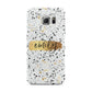Personalised Ink Splatter Gold Samsung Galaxy S6 Edge Case