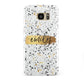 Personalised Ink Splatter Gold Samsung Galaxy S7 Edge Case